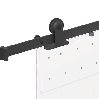 Sliding Door Hardware Kit 213,5 Cm Steel Black