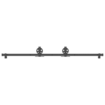 Sliding Door Hardware Kit Steel Black