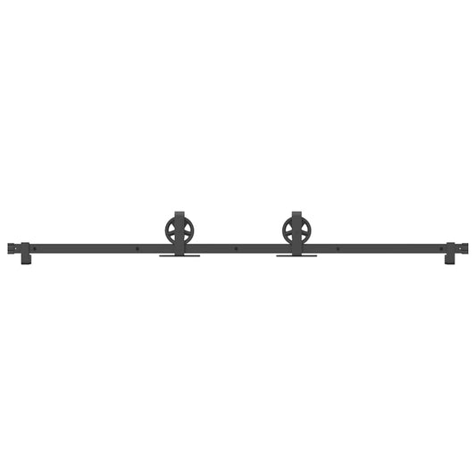 Sliding Door Hardware Kit Steel Black