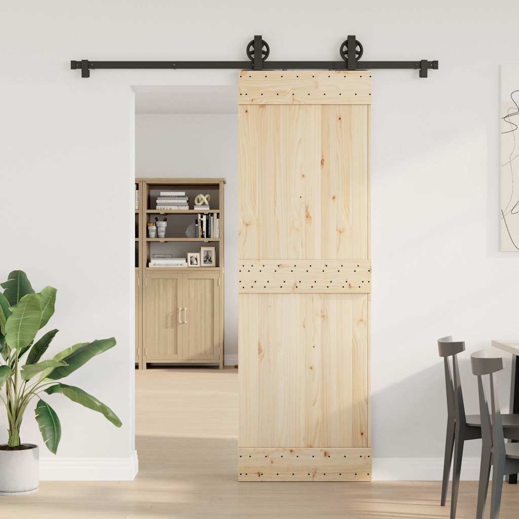 Sliding Door Hardware Kit Steel Black