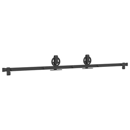 Sliding Door Hardware Kit Steel Black