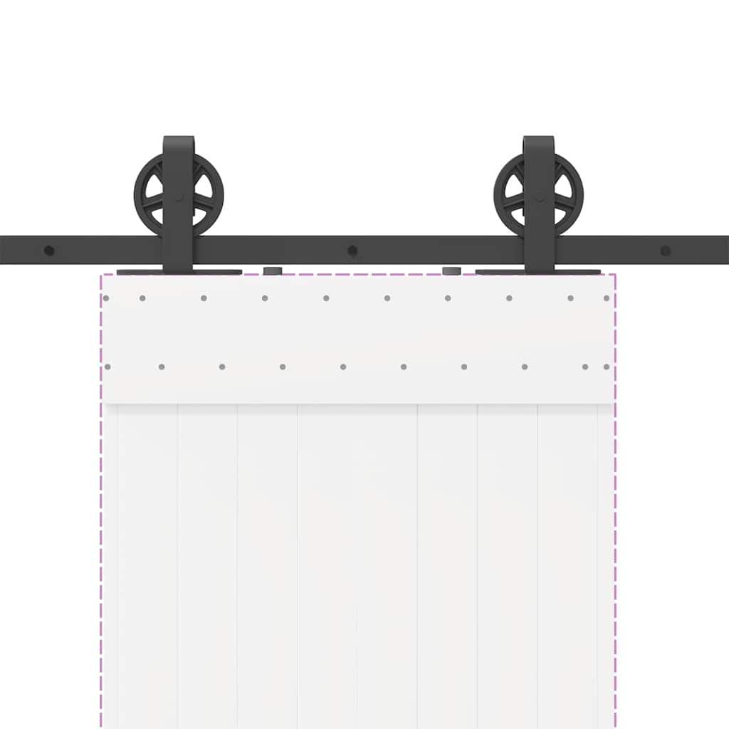 Sliding Door Hardware Kit Steel Black