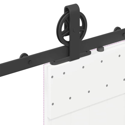 Sliding Door Hardware Kit Steel Black