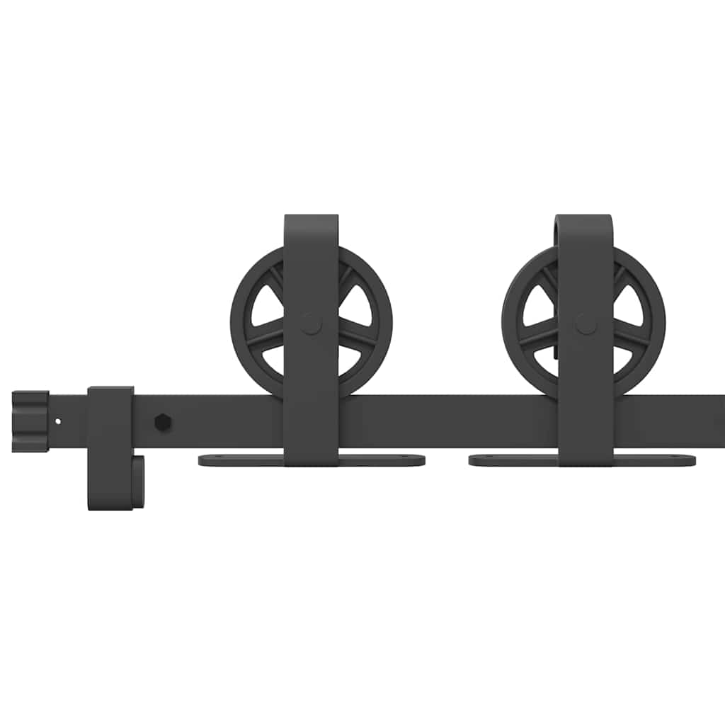 Sliding Door Hardware Kit Steel Black