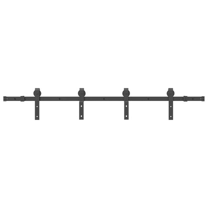 Sliding Door Hardware Kit Steel Black