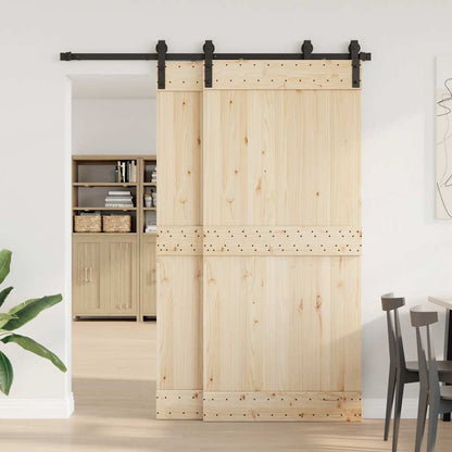 Sliding Door Hardware Kit Steel Black