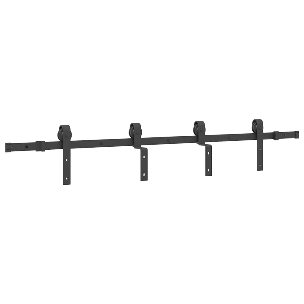 Sliding Door Hardware Kit Steel Black
