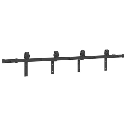 Sliding Door Hardware Kit Steel Black