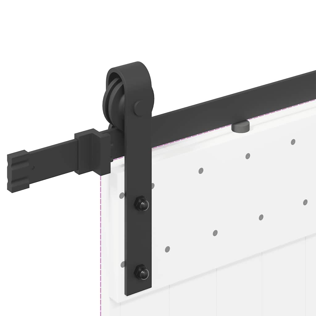 Sliding Door Hardware Kit Steel Black