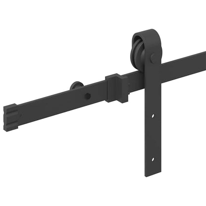Sliding Door Hardware Kit Steel Black