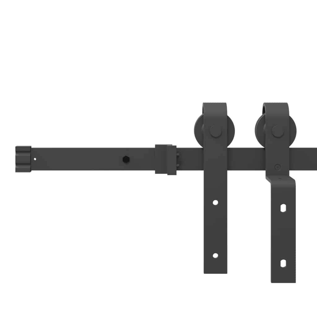 Sliding Door Hardware Kit Steel Black
