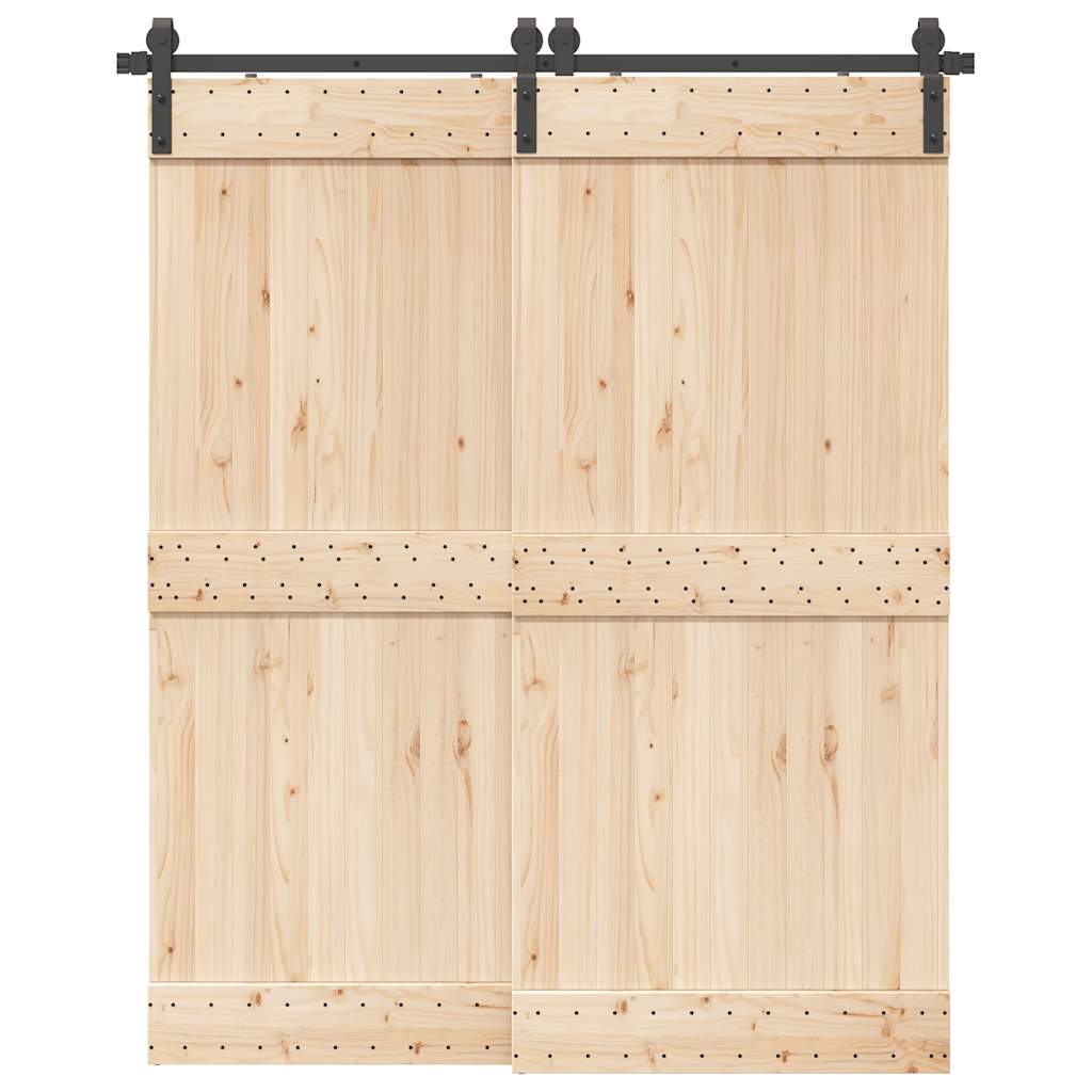 Sliding Door Hardware Kit Steel Black