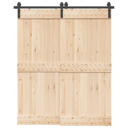 Sliding Door Hardware Kit Steel Black