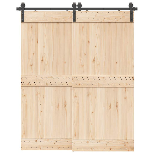 Sliding Door Hardware Kit Steel Black