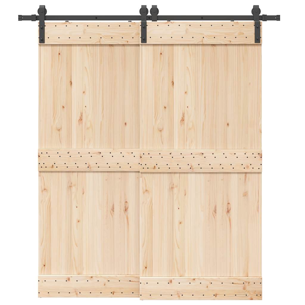 Sliding Door Hardware Kit Steel Black