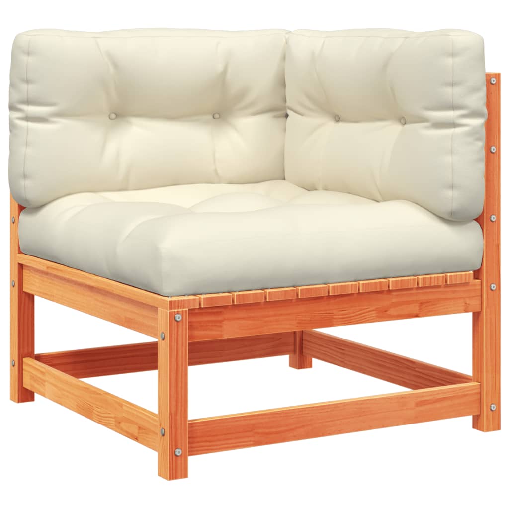 2 Piece Garden Sofa Set With Cushions Solid Wood Pine