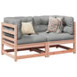 2 Piece Garden Sofa Set With Cushions Solid Wood Pine