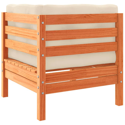 3 Piece Garden Sofa Set With Cushions Solid Wood Pine