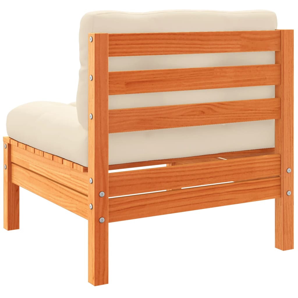 6 Piece Garden Sofa Set With Cushions Solid Wood Pine