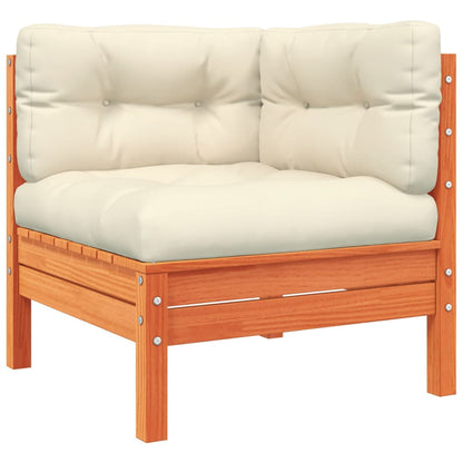 7 Piece Garden Sofa Set With Cushions Solid Wood Pine