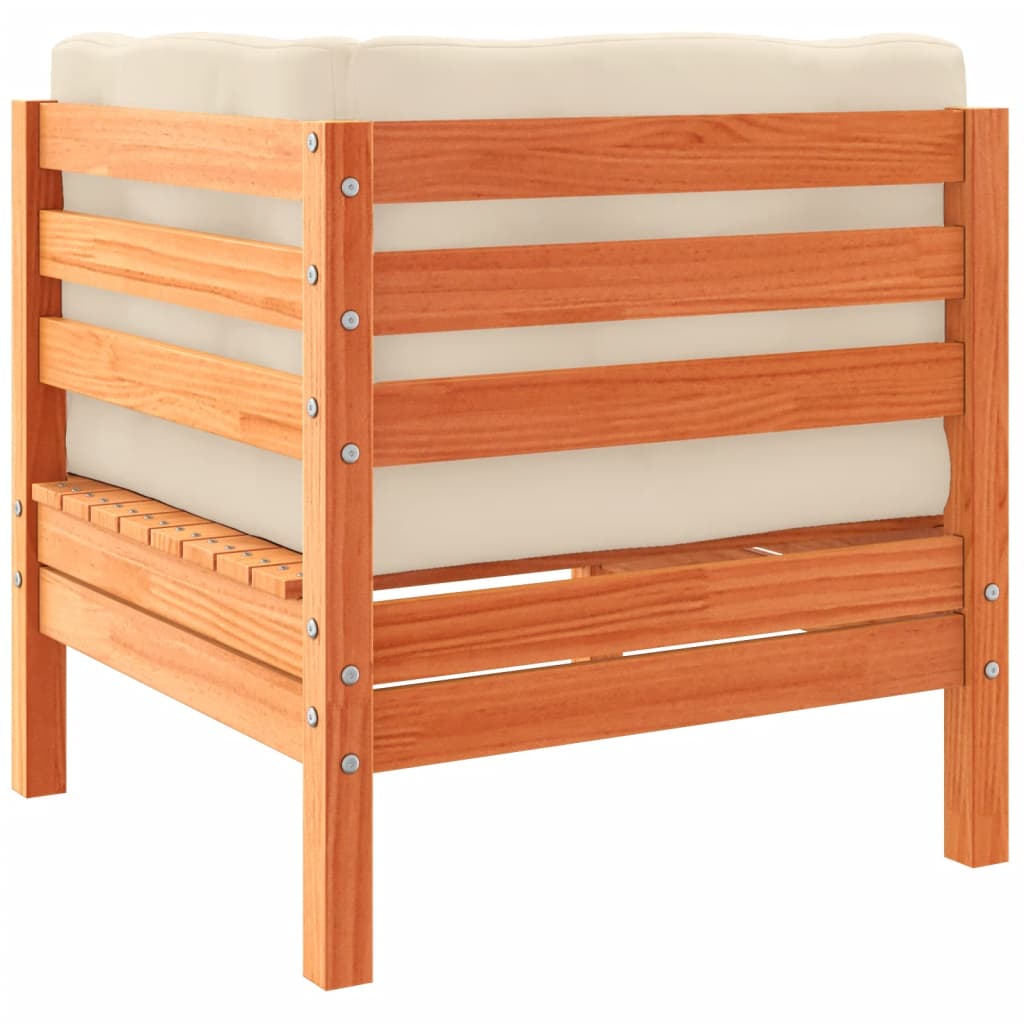 7 Piece Garden Sofa Set With Cushions Solid Wood Pine