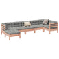 7 Piece Garden Sofa Set With Cushions Solid Wood Pine
