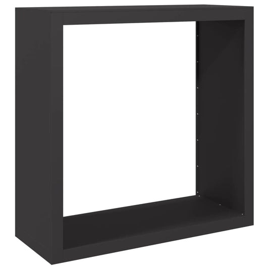 Firewood Rack Black Steel