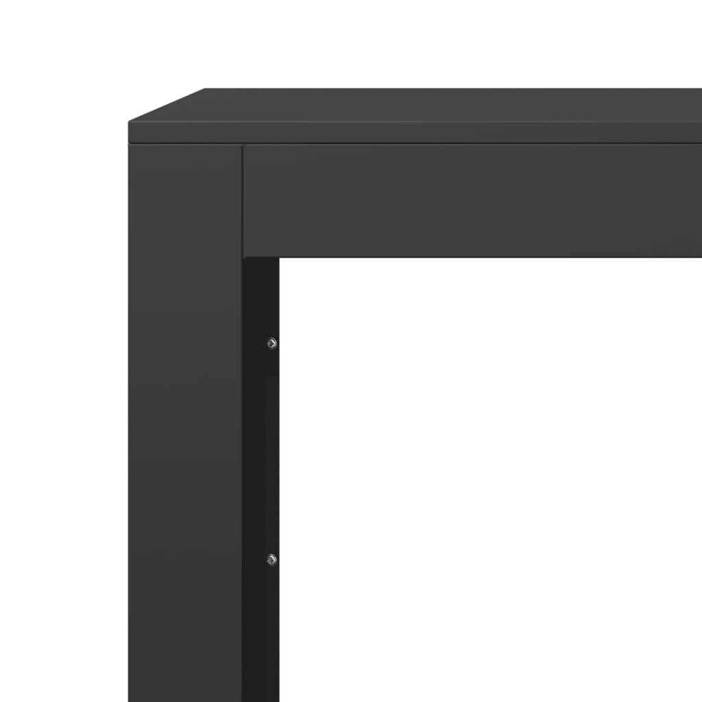 Firewood Rack Black Steel