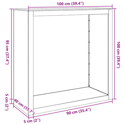 Firewood Rack Black Steel