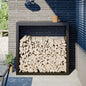 Firewood Rack Black Steel