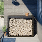 Firewood Rack Black Steel