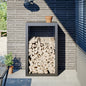 Firewood Rack Black Steel