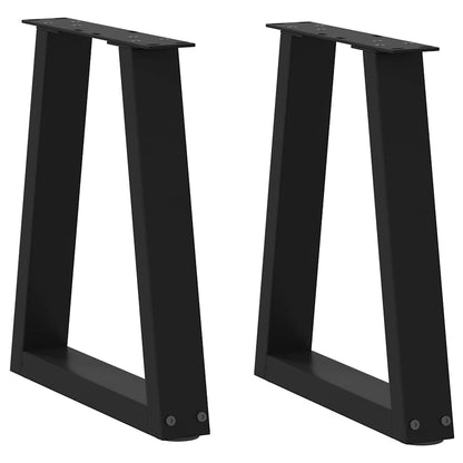 Dining Table Legs V-Shape 2 Pcs Steel