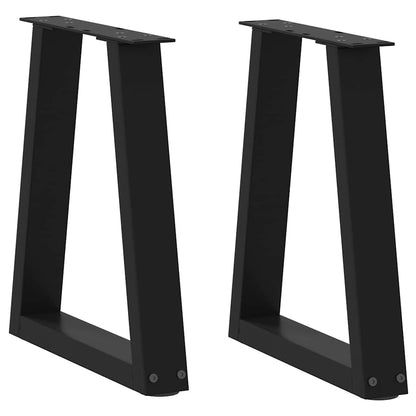 Dining Table Legs V-Shape 2 Pcs Steel