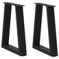 Dining Table Legs V-Shape 2 Pcs Steel