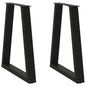 Dining Table Legs V-Shape 2 Pcs Steel
