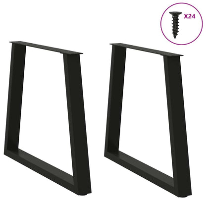 Dining Table Legs V-Shape 2 Pcs Steel