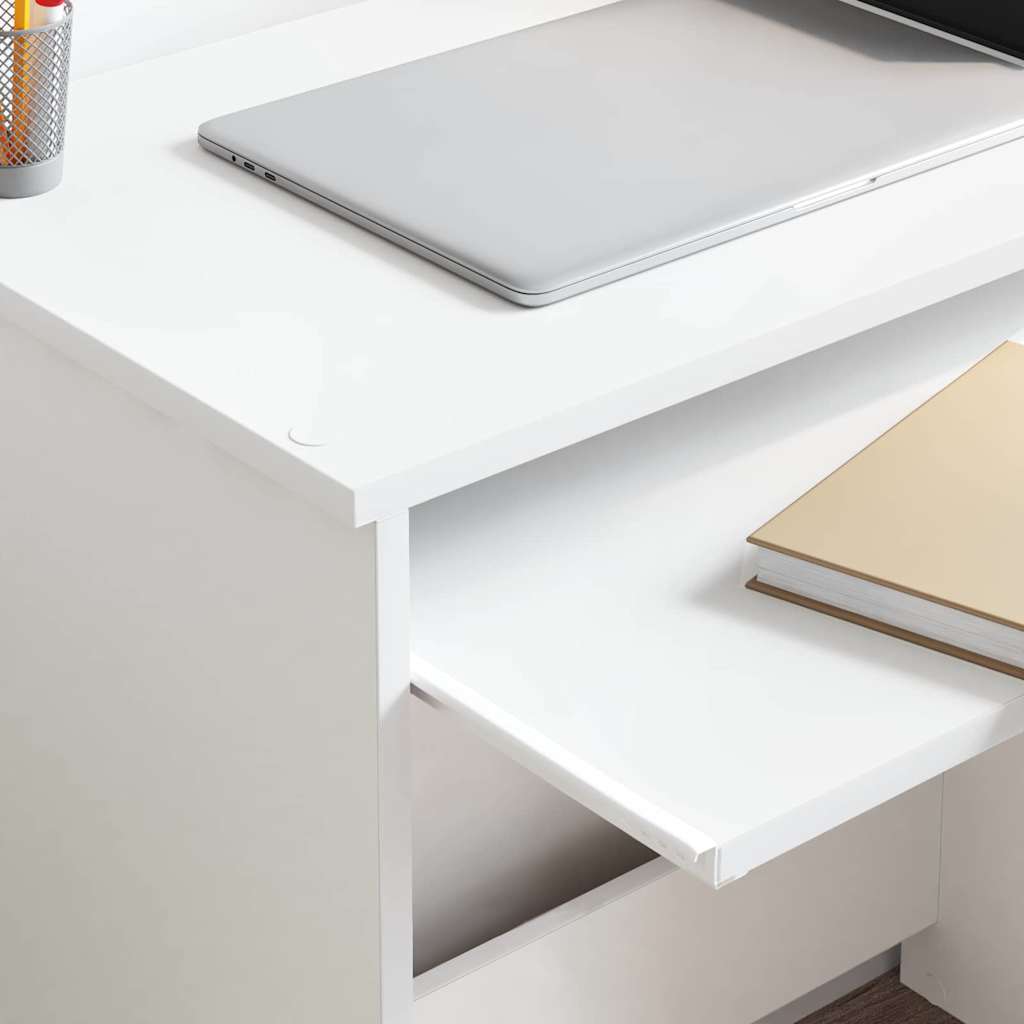 Desk With Storage 120.5 X 44 X 88.5 Cm Engineered Wood