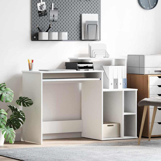 Desk With Storage 120.5 X 44 X 88.5 Cm Engineered Wood