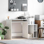 Desk With Storage 120.5 X 44 X 88.5 Cm Engineered Wood