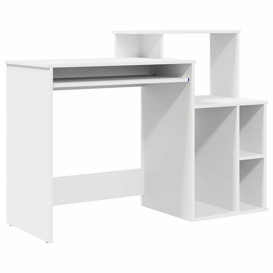 Desk With Storage 120.5 X 44 X 88.5 Cm Engineered Wood