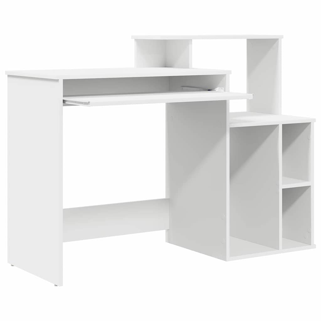 Desk With Storage 120.5 X 44 X 88.5 Cm Engineered Wood