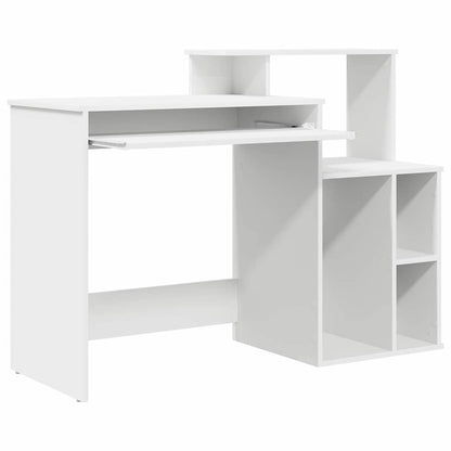 Desk With Storage 120.5 X 44 X 88.5 Cm Engineered Wood