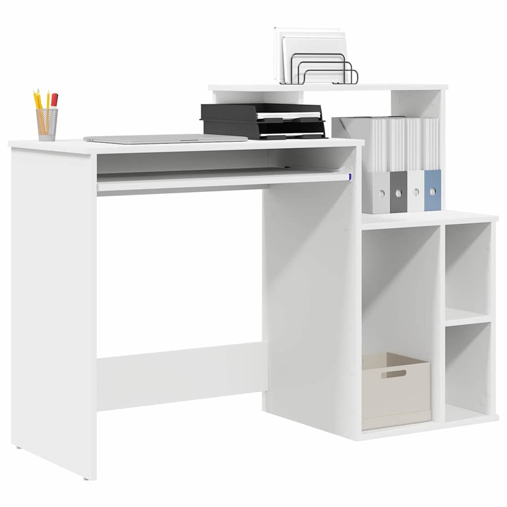 Desk With Storage 120.5 X 44 X 88.5 Cm Engineered Wood