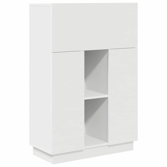 Desk With Shelf 71.5 X 31.5 X 106.5 Cm Engineered Wood