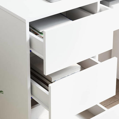 Desk With Drawer 90 X 37.5 X 75 Cm Engineered Wood