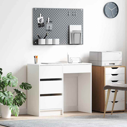 Desk With Drawer 90 X 37.5 X 75 Cm Engineered Wood