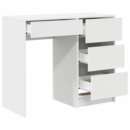 Desk With Drawer 90 X 37.5 X 75 Cm Engineered Wood