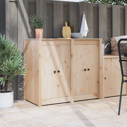 Kitchen Door 2 Pcs White 50 X 9 X 82 Cm Solid Pine Wood