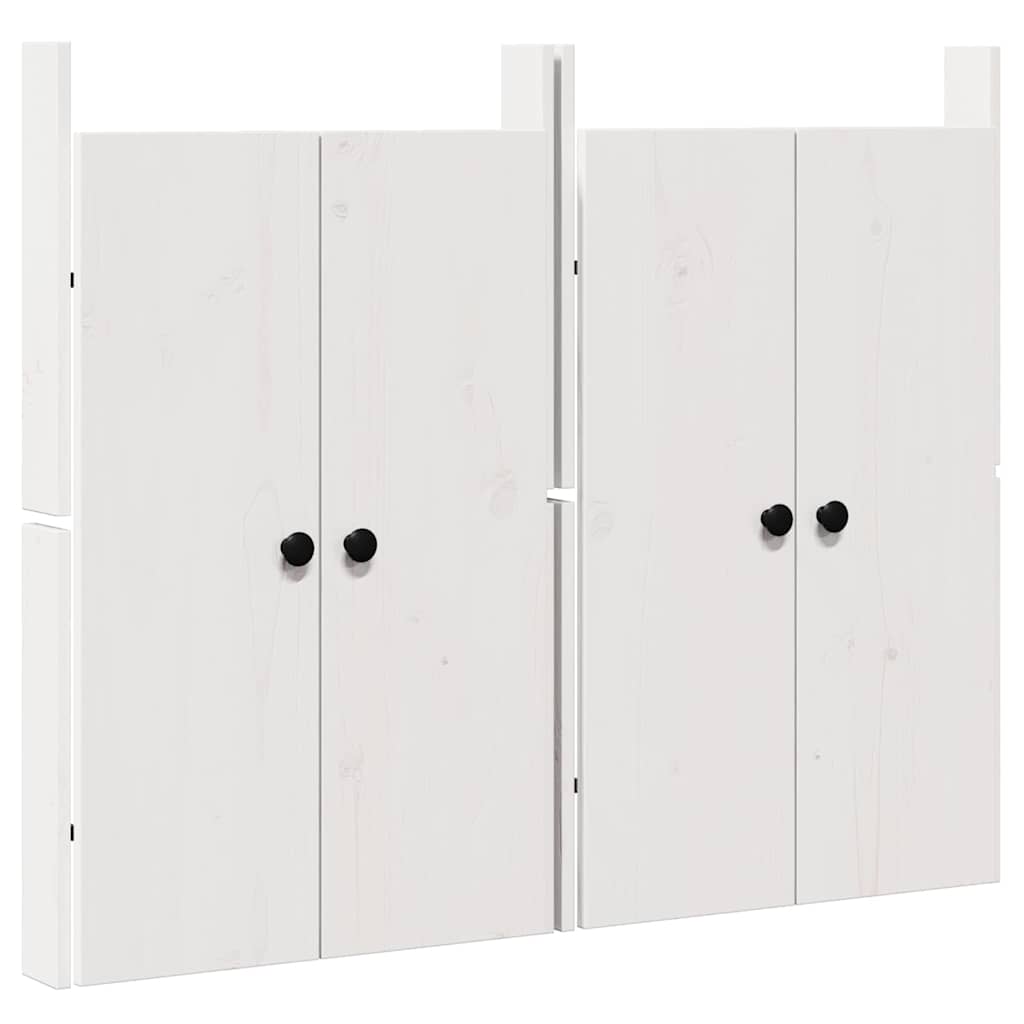 Kitchen Door 2 Pcs White 50 X 9 X 82 Cm Solid Pine Wood